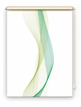 Rollo Stream two green, Rollo, Motivrollo, Rollo mit Druck, Fotorollo, bedrucktes Rollo, Fensterrollo,verdunkelndes Rollo, Sonnenschutz Rollo